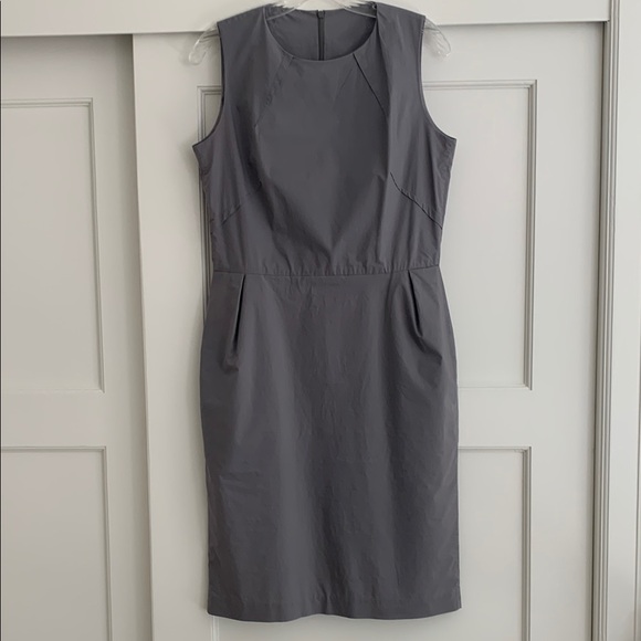 Sofie D'Hoore Dresses & Skirts - Sofie D'Hoore Gray Sheath Midi Dress Sleeveless Crew Neck